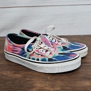 Vans Authentic Low Top Tie Dye Lace Up Shoes - Size 8